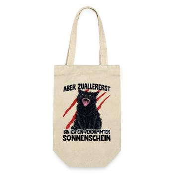 Schwarze Katze Goblin Mode aggressive Katze Zoomie - Geschenkbeutel für Flaschen - Natur - Vorne