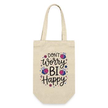 Mois de la Fierté LGBT - Ne vous inquiétez pas, bi heureux - Sac à bouteille - nature - Devant