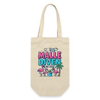 Malle Divas On Tour Women's Flamingo Mallorca Party - Gift Bag for Bottles - nature - Front