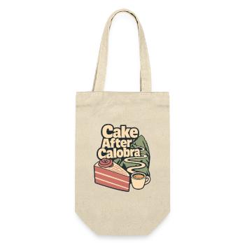 Cake After Calobra Mallorca Road Cycling Humor - Gift Bag for Bottles - nature - Front