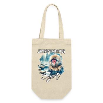 Japanese Macaque Girl Japanese Macaque - Gift Bag for Bottles - nature - Front