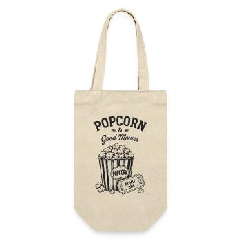Popcorn and Good Movies Kino Film Ticket - Geschenkbeutel für Flaschen - Natur - Vorne
