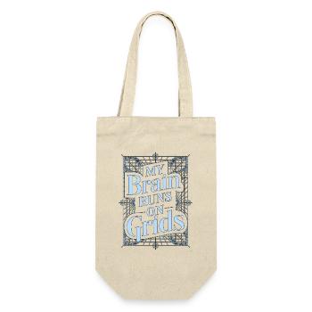 Graphic Designer My Brain Runs On Visual Designer - Gift Bag for Bottles - nature - Front