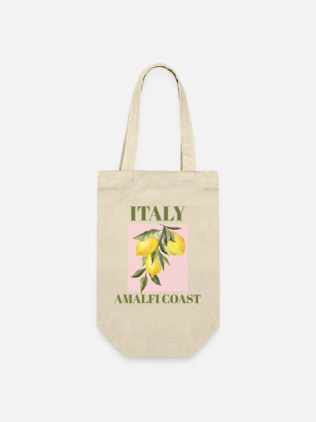 Italien Amalfiküste Urlaub Strand Zitronen Mode - Geschenkbeutel für Flaschen - Natur