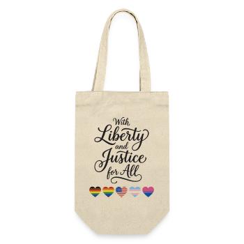 Mois de la fierté LGBTQ - Avec la liberté et la justice pour un - Sac à bouteille - nature - Devant