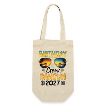 Équipe d’anniversaire Cancún 2027 - Sac à bouteille - nature - Devant