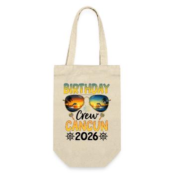 Équipe d’anniversaire Cancún 2026 - Sac à bouteille - nature - Devant