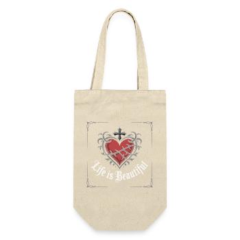 Barbed Heart Crown Tattoo Tee - Gift Bag for Bottles - nature - Front