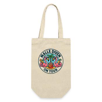 Malle Divas On Tour Women's Flamingo Mallorca Party - Gift Bag for Bottles - nature - Front