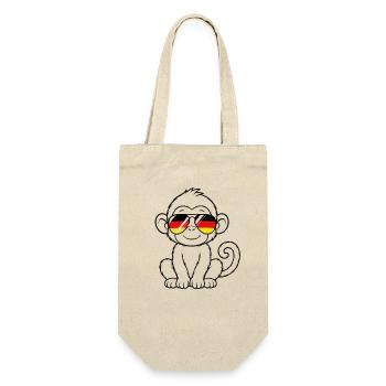 German flag monkey german Germany monkey - Gift Bag for Bottles - nature - Front