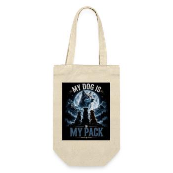 Mon chien est mon chien de meute Meute Amoureux du chien de la lune - Sac à bouteille - nature - Devant