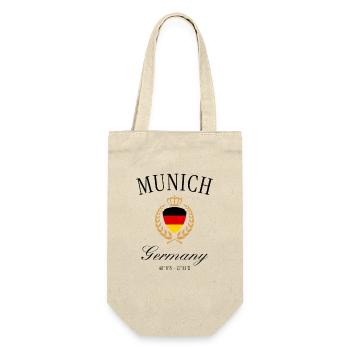 Munich Germany Coat of Arms Crown – Travel Souvenir - Gift Bag for Bottles - nature - Front