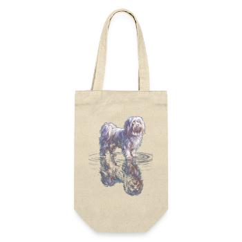 Maltese with water reflection - Gift Bag for Bottles - nature - Front
