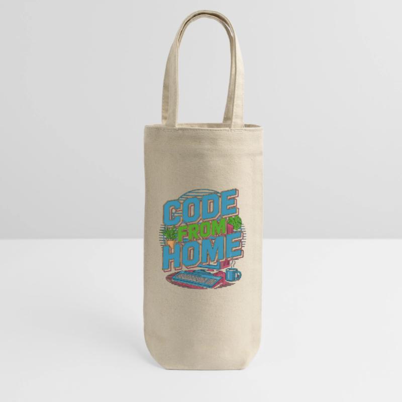 Remote Developer Code From Home Software Developer Geschenkbeutel für Flaschen