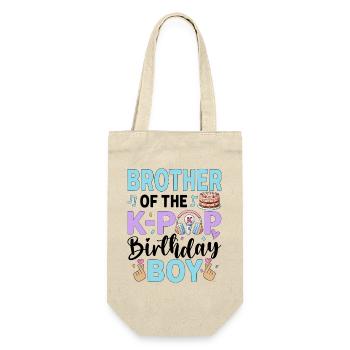 Brother of The K-Pop Birthday Boy - Gift Bag for Bottles - nature - Front