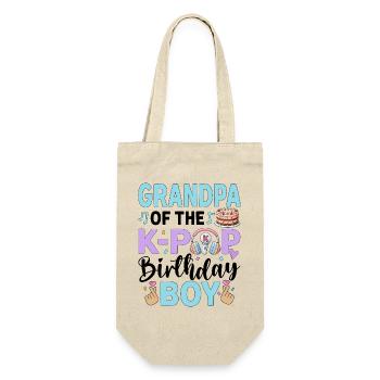 Grandpa of The K-Pop Birthday Boy - Gift Bag for Bottles - nature - Front