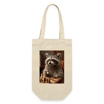 Raccoon playing chess - Gift Bag for Bottles - nature - Front