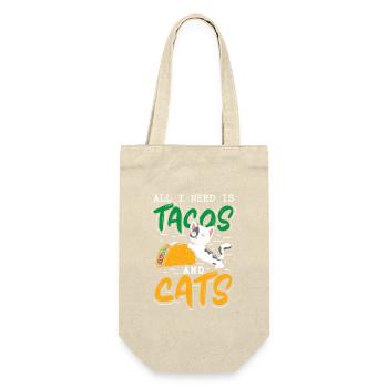 Taco Cat Domestic Cat Kitty Cat Owner - Gift Bag for Bottles - nature - Front
