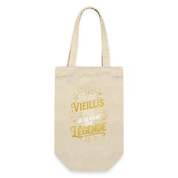 Je ne vieillis pas je deviens une légende - Sac à bouteille - nature - Devant