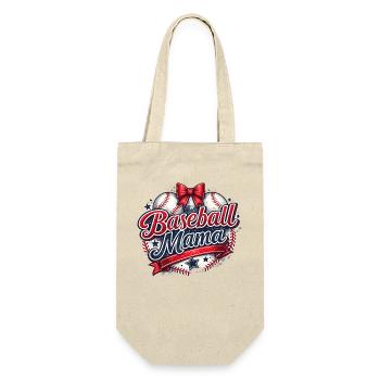 Baseball Mom: Retro Mama Baseball Gift - Gift Bag for Bottles - nature - Front