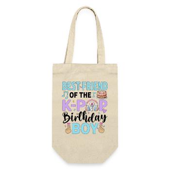 Best Friend of The K-Pop Birthday Boy - Gift Bag for Bottles - nature - Front