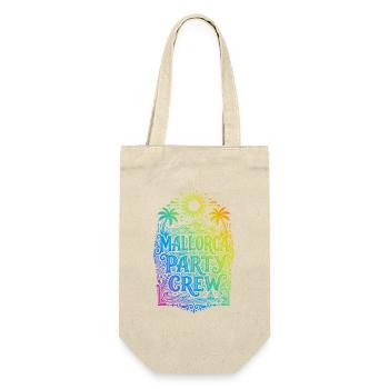Mallorca Party Crew Bunt - Geschenkbeutel für Flaschen - Natur - Vorne