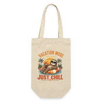 Faultier Vacation Mode Just Chill Shirt - Geschenkbeutel für Flaschen - Natur - Vorne