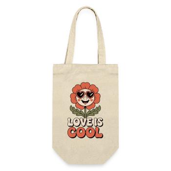 Love Is Cool T-Shirt - Gift for Good Mood - Gift Bag for Bottles - nature - Front