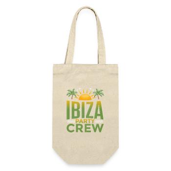 Ibiza Party Crew - Geschenkbeutel für Flaschen - Natur - Vorne