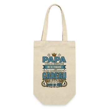 Papa Meilleur Cadeau Tu Nous As Déjà - Sac à bouteille - nature - Devant