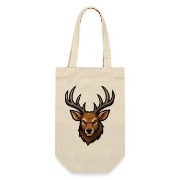 Forest deer head illustration - Gift Bag for Bottles - nature - Front