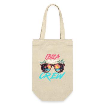 Ibiza Party Crew - Geschenkbeutel für Flaschen - Natur - Vorne