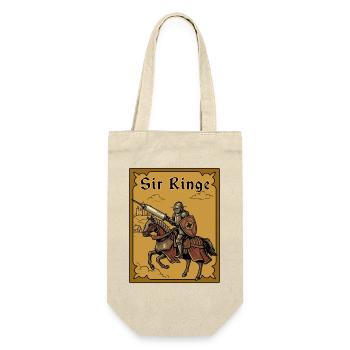 Sir Ringe Spritze Ren Faire Mittelalterliches Meme - Geschenkbeutel für Flaschen - Natur - Vorne