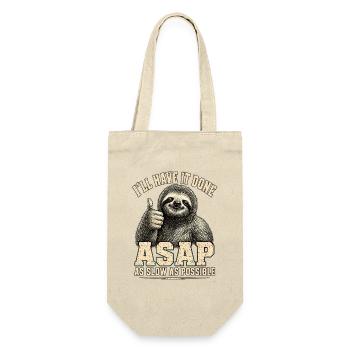 Sloth ASAP, aussi lentement que possible Chemise - Sac à bouteille - nature - Devant