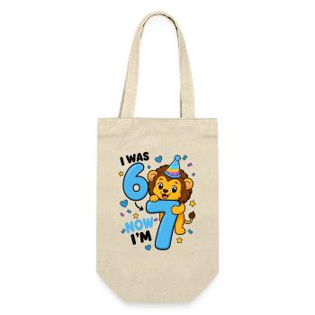  Ich War 6, Jetzt Bin Ich 7 Löwe 7. - Gift Bag for Bottles - nature - Front
