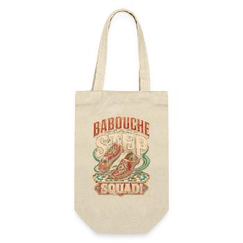 Marokkaner Marokko Babouche Step Squad - Geschenkbeutel für Flaschen - Natur - Vorne
