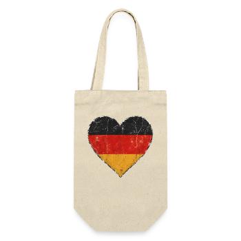 Drapeau vintage en forme de cœur de l’Allemagne - Sac à bouteille - nature - Devant