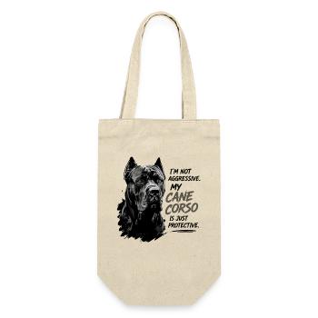 I'm Not Aggressive My Cane Corso Is Just - Gift Bag for Bottles - nature - Front
