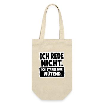 Ich Rede Nicht Ich Starre Nur - Geschenkbeutel für Flaschen - Natur - Vorne