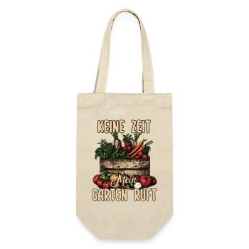 Urban Gardening Gemüseanbau Garten Beet Lustiges  - Geschenkbeutel für Flaschen - Natur - Vorne