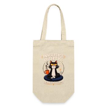Inner Peace Outer Sass Cat - Gift Bag for Bottles - nature - Front