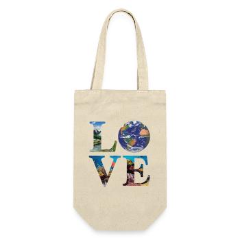 L’amour de la nature et de la terre avec des océans et des montagnes - Sac à bouteille - nature - Devant