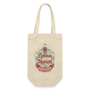 Amour de ma maman et ses recettes - Sac à bouteille - nature - Devant