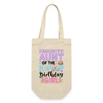 Favorite Aunt of The K-Pop Birthday Girl - Gift Bag for Bottles - nature - Front