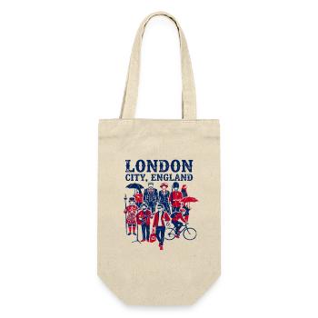 People Of London City England United Kingdom - Geschenkbeutel für Flaschen - Natur - Vorne