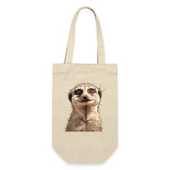 Meerkat Erdmännchen - Geschenkbeutel für Flaschen - Natur - Vorne