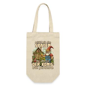 Schrebergarten Garten König Gartenarbeit Garten - Geschenkbeutel für Flaschen - Natur - Vorne