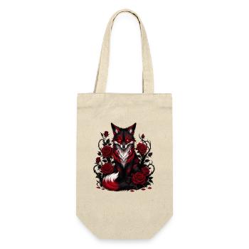 Gothic Fox with Roses - Gift Bag for Bottles - nature - Front