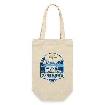 Camper Gardasee Seeblick, Lake Garda Camping Trip - Geschenkbeutel für Flaschen - Natur - Vorne