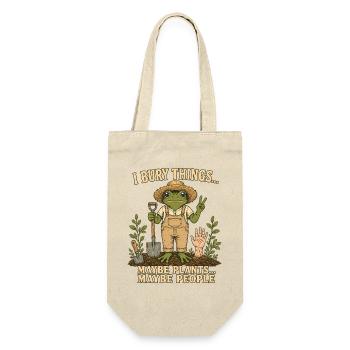 Gardener Frog Black Humor Shirt - Gift Bag for Bottles - nature - Front